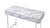 ACME Tigress Writing Desk, White Printed Faux Marble & Chrome Finish