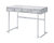 ACME Tigress Writing Desk, White Printed Faux Marble & Chrome Finish