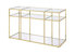 ACME Uchenna Sofa Table, Clear Glass & Gold Finish