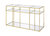 ACME Uchenna Sofa Table, Clear Glass & Gold Finish