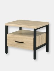 ACME Yawan Accent Table, Oak & Black Finish