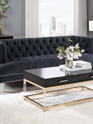 Adiel Coffee Table, Black & Gold Finish