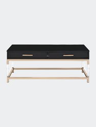 Adiel Coffee Table, Black & Gold Finish