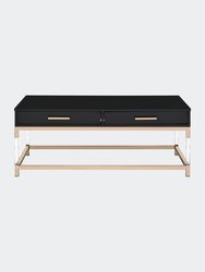 Adiel Coffee Table, Black & Gold Finish