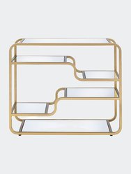 Astrid Coffee Table, Gold & Mirror