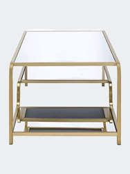 Astrid End Table, Gold & Mirror