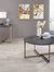 Bromia End Table, Black & Champagne