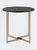 Bromia End Table, Black & Champagne - Black & Champagne