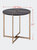 Bromia End Table, Black & Champagne