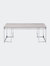 Chafik Coffee Table, Natural Oak & Chrome - Natural Oak & Chrome