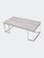 Chafik Coffee Table, Natural Oak & Chrome