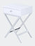 Coleen Accent Table - White & Chrome