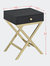 Coleen Side Table - Black & Brass