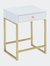 Coleen Side Table - Black & Brass