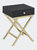 Coleen Side Table - Black & Brass - Black/Brass