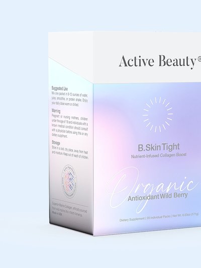 Active Beauty Skin Tightening Collagen Booster - B.Skin Tight 20 Pack New Organic Wild Berry product