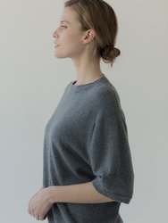 Womens Short Sleeve Top - Derby Grey