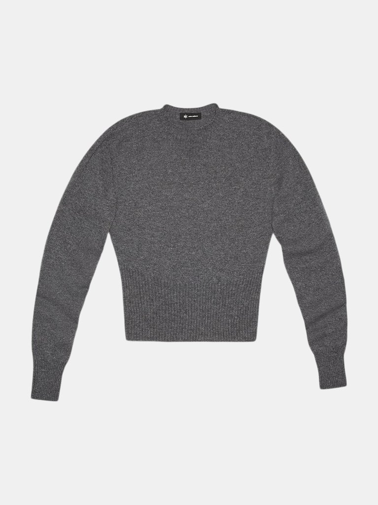 Womens Standard Crop Sweater - Smog