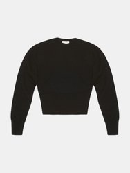 Womens Standard Crop Sweater - Black