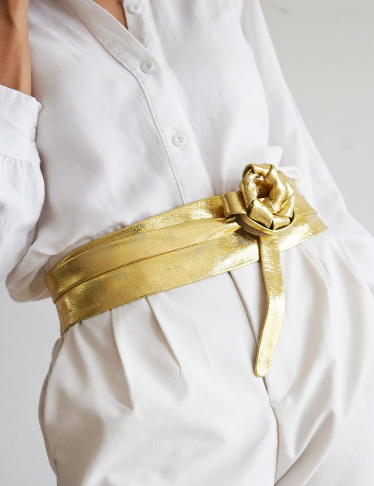 Classic Wrap Belt - Gold - Gold