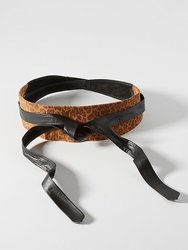 Classic Wrap Belt - Leopard/Black Ties - Leopard/Black Ties