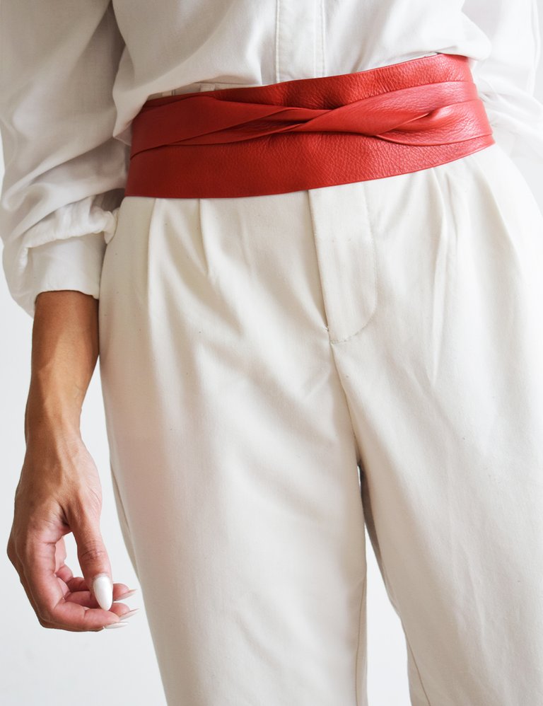 Classic Wrap Belt - Red - Red