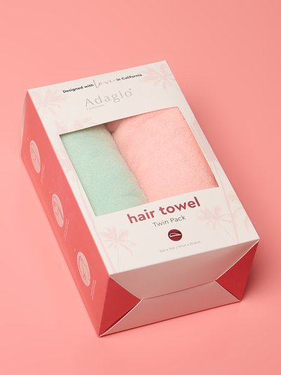 Adagio California Adagio California Microfiber Hair Towel (Twin Pack) product