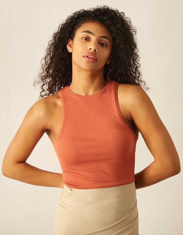 Dare To Layer Tank - Terracotta