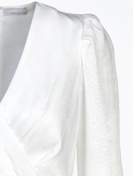Brandy Wrap-Effect Sateen Maxi Dress