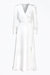 Brandy Wrap-Effect Sateen Maxi Dress - White