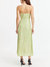 Calista Sequin Dress In Matcha Green