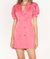 Double-Breasted Satin Blazer Mini Dress - Pink Rose