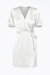Glice Wrap-Effect Belted Sateen Mini Dress - White