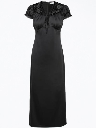 adelyn rae Lace-Trimmed Satin Midi Dress product