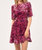 Larita Velvet Dress In Pink Burnout