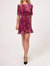 Larita Velvet Dress In Pink Burnout