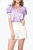 Lila Wrap-Effect Sateen Bodysuit - Lilac