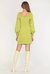 Samantha Asymmetrical Tailored Dress In Agave Green