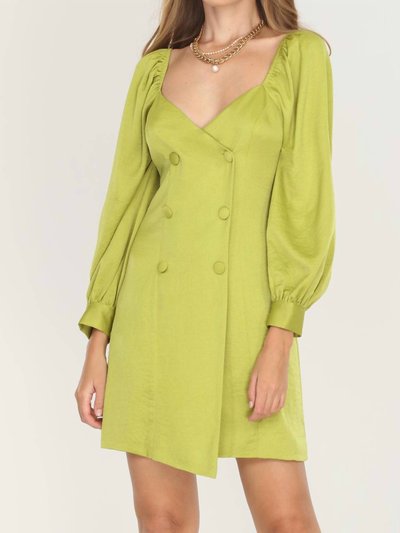 adelyn rae Samantha Asymmetrical Tailored Dress In Agave Green product