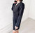 Stefani Asymmetrical Blazer Dress In Black