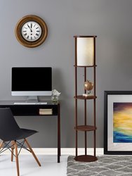 Stewart Round Shelf Floor Lamp