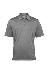 Adidas Golf Climalite Mens Heather Polo Shirt (Matrix Heather/White) - Matrix Heather/White