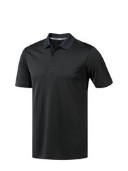 Adidas Mens 2-Color Stripe Polo (Black/Carbon) - Black/Carbon
