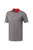 Adidas Mens 2-Color Stripe Polo (Gray/Red) - Gray/Red