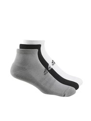 Adidas Mens Golf Ankle Socks (Pack of 3) (Black/White/Gray) - Black/White/Gray