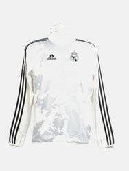 Adidas Mens Real Madrid CF Pre Warm Up Top (White/Gray/Black) - White/Gray/Black