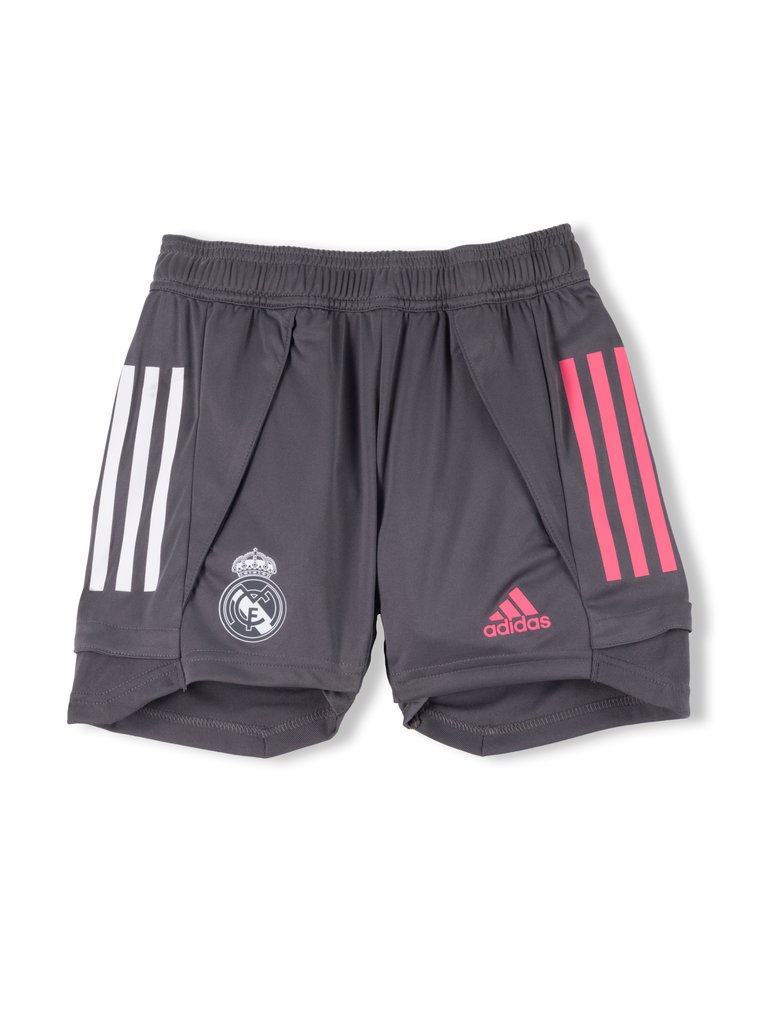Kid's Real Madrid Training Youth Shorts - Grey Five
