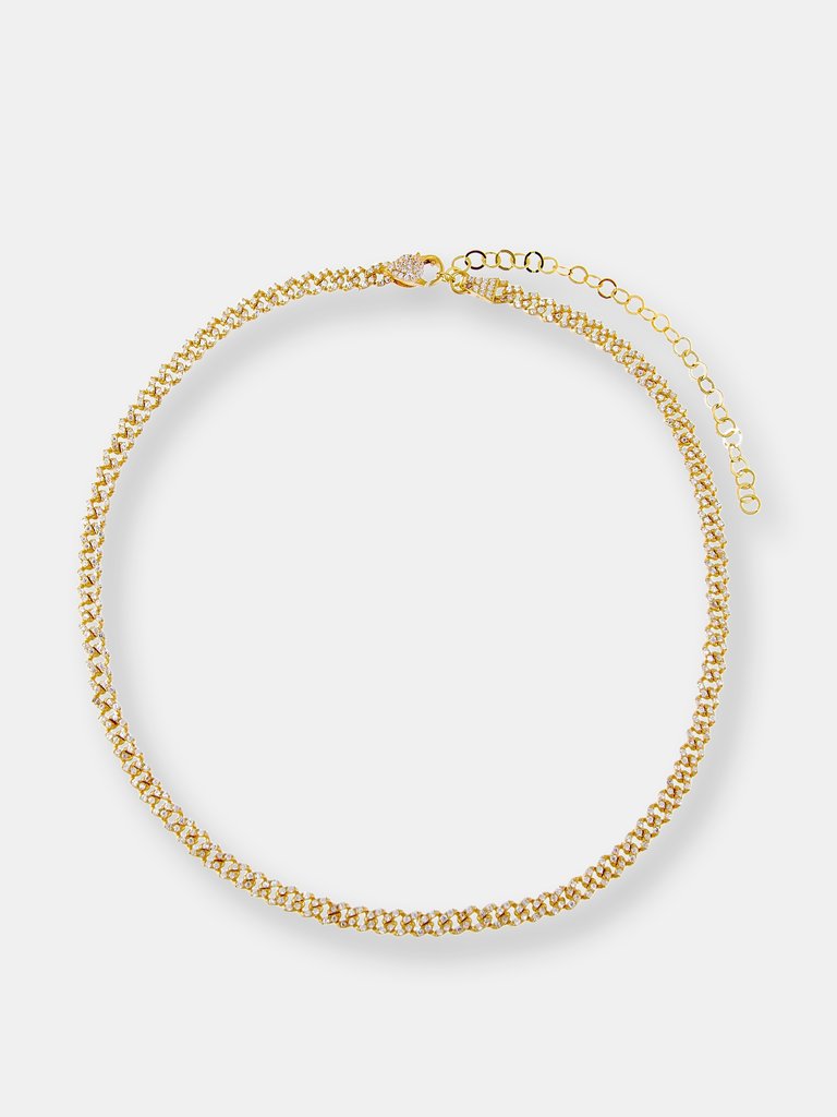 Baby Pavé Cuban Link Choker