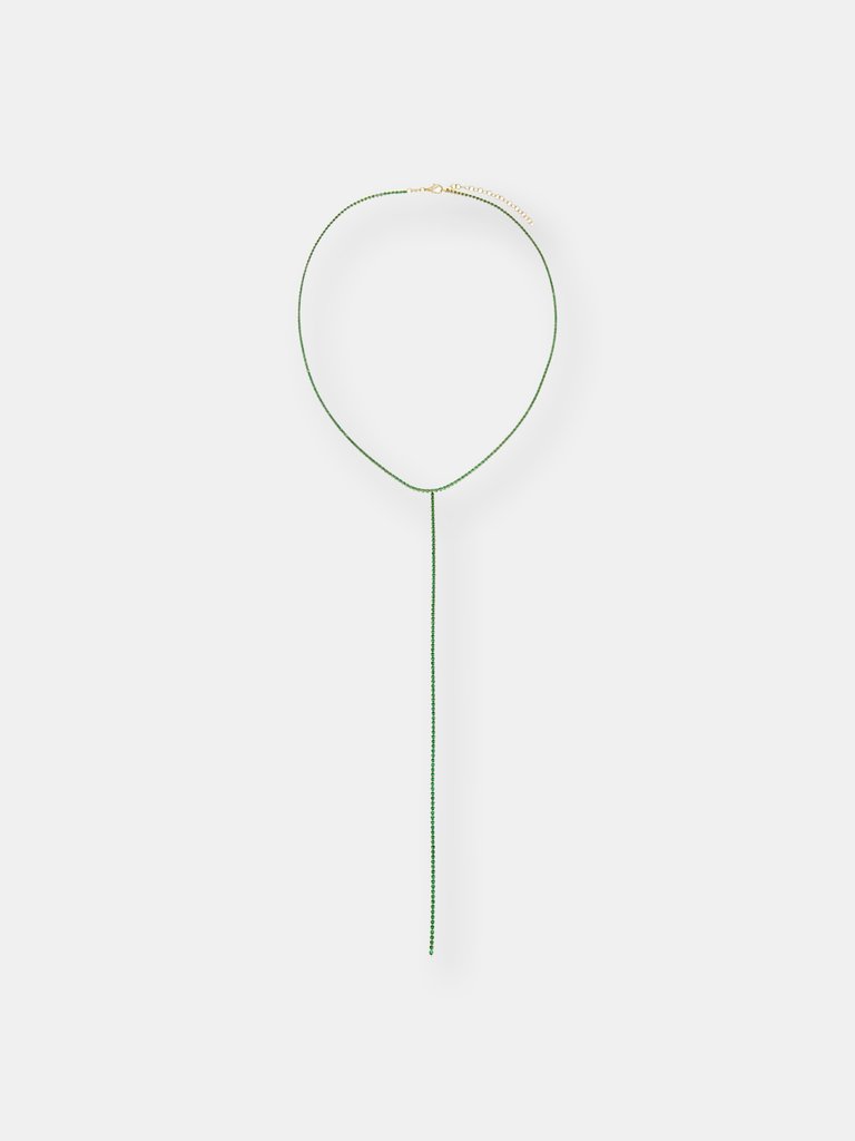 Colored Tennis Lariat Necklace