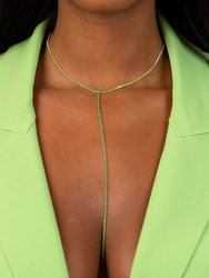 Colored Tennis Lariat Necklace